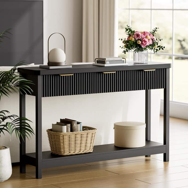 51"Wood Console Sofa Table with 3 Drawers for Living Room