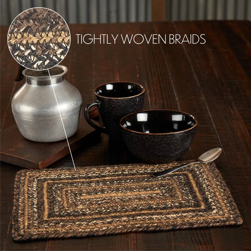 Espresso Jute Rect Placemat 10x15 - Single