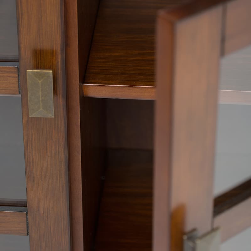 WYNDENHALL Stratford Solid Wood Transitional Medium Storage Cabinet - 38"w x 16.1"d x 40.6" h