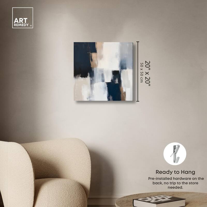 Blue Mood Depth II Canvas by Art Remedy, Gallery Wrapped