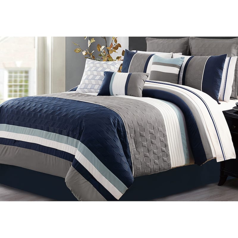 Comforter 7 Piece Set Microfiber Queen Ryker