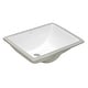 preview thumbnail 5 of 6, Ruvati 16 x 11-3/4 inch Undermount Bathroom Vanity Sink White Rectangular Porcelain Ceramic with Overflow - RVB0718
