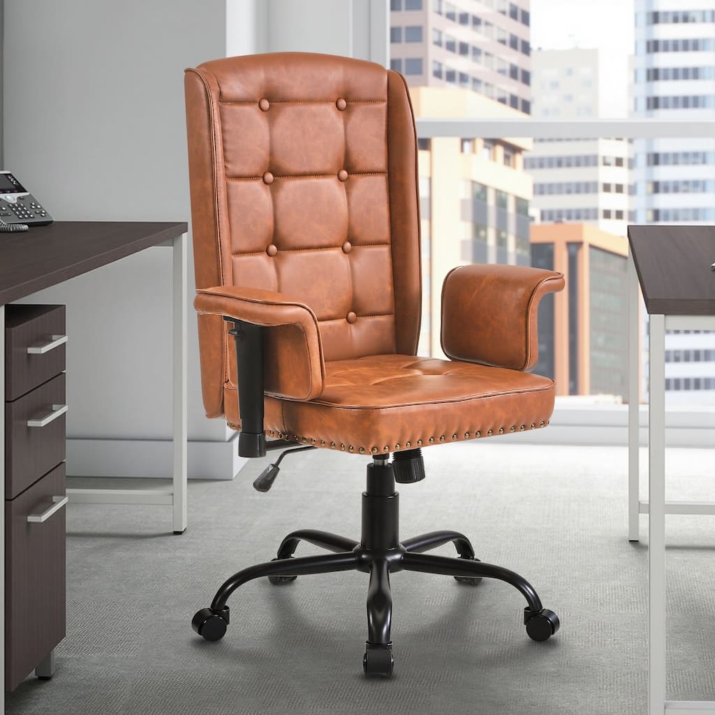 Javlergo Adjustable Home Office Desk Chair Desk Chair Executive Office Chair Computer Chair Ergonomic High Back with 360° Swivel