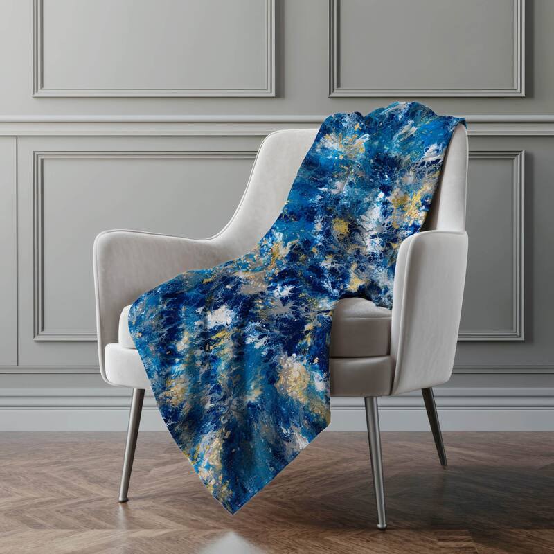 Premium Machine Washable ASB62 Abstract Modern Sherpa Throw Blanket