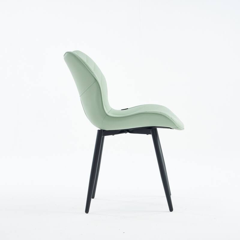 Upholstered Dining Chairs Set of 2, Faux Leather Kitchen Chairs
