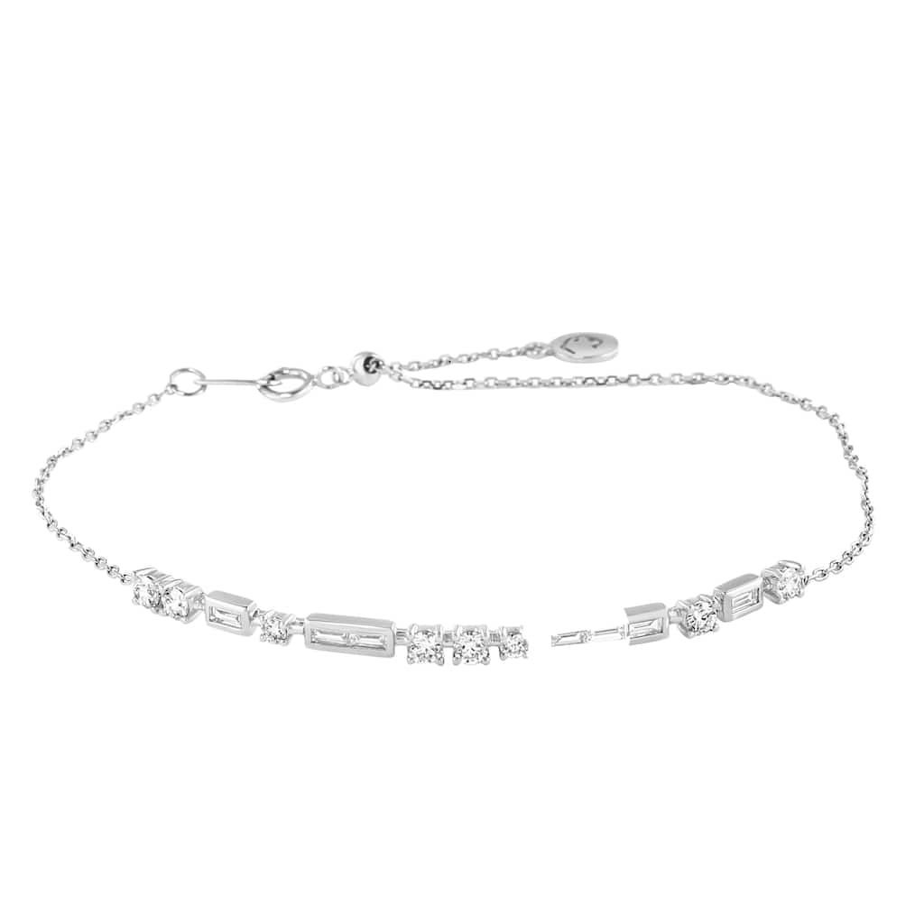 EFFY 14k White Gold Diamond Adjustable Chain Bracelet