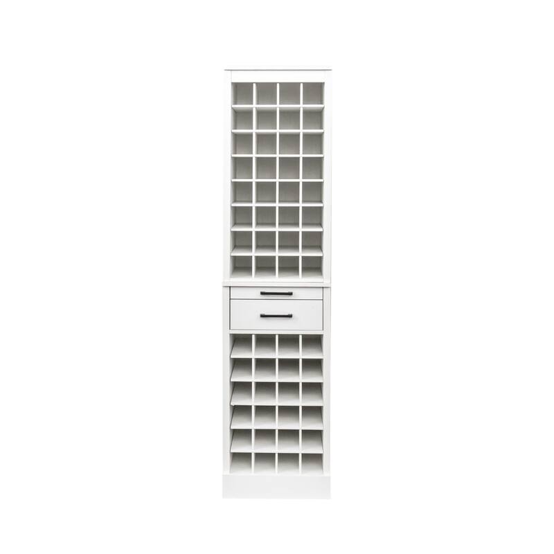 Roomfitters 28-Bottle Wine Cabinet with Drawer, Modular Wine Bar Storage Cabinet for Dining Room or Kitchen