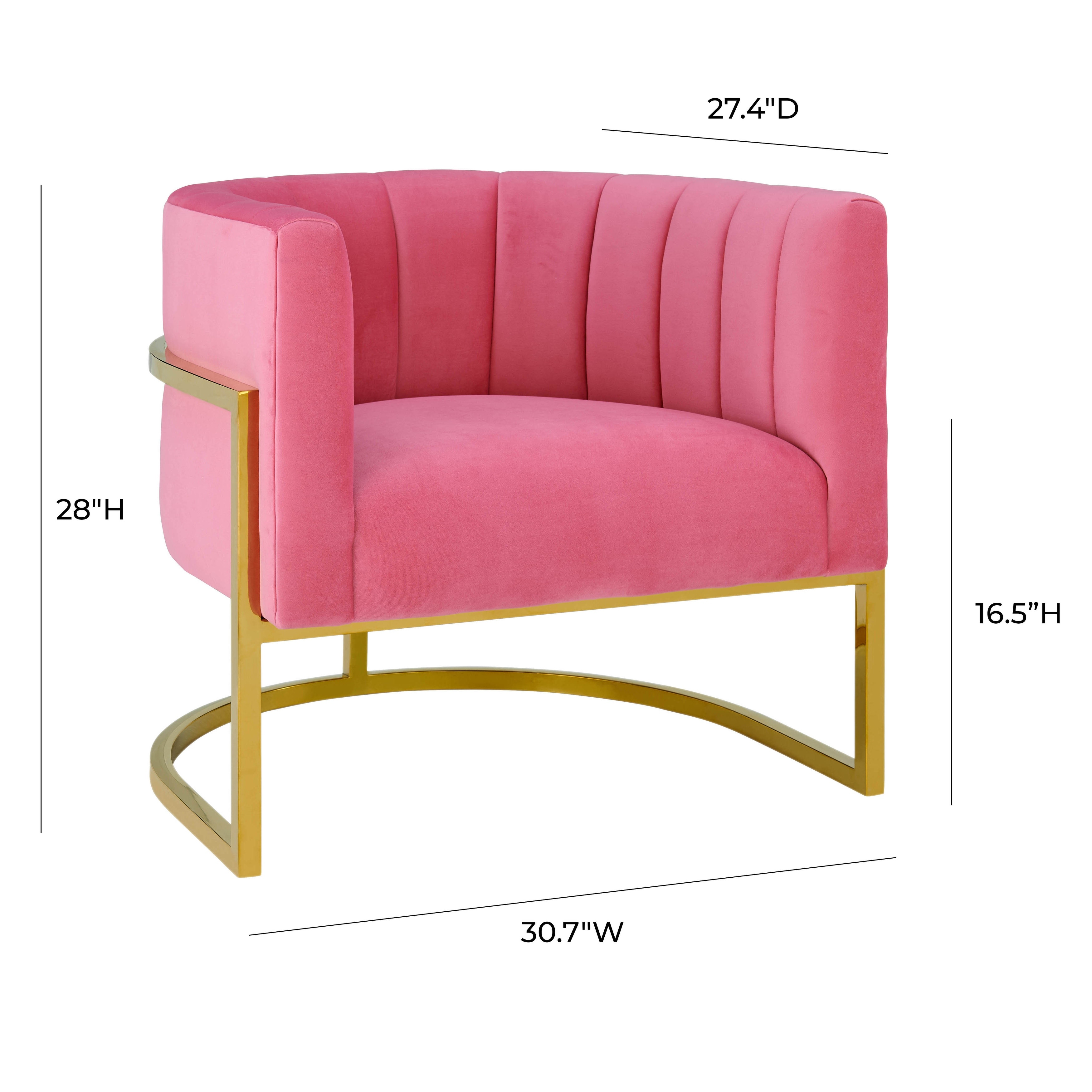 Light pink velvet clearance chair