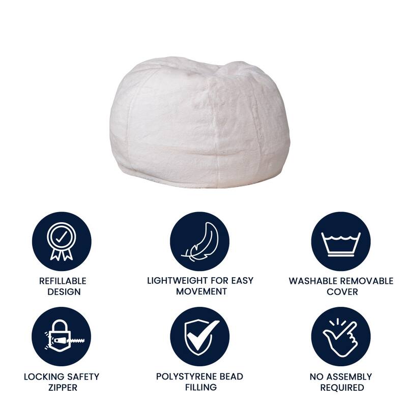 Small Refillable Bean Bag Chair for Kids and Teens