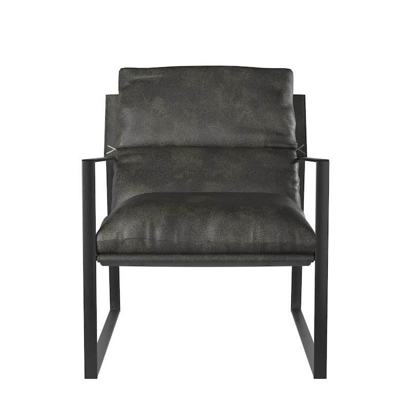 Cortney's Collection Varick Faux Leather Accent Chair
