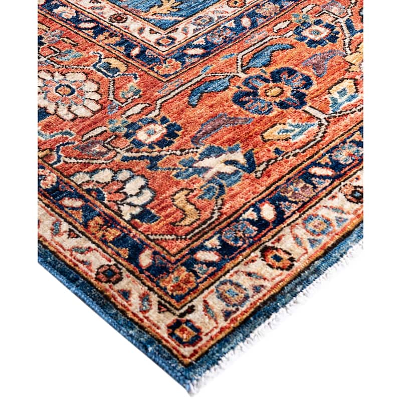 Serapi One-of-a-Kind Hand-Knotted Area Rug - Blue - 9' 1" x 12' 3"
