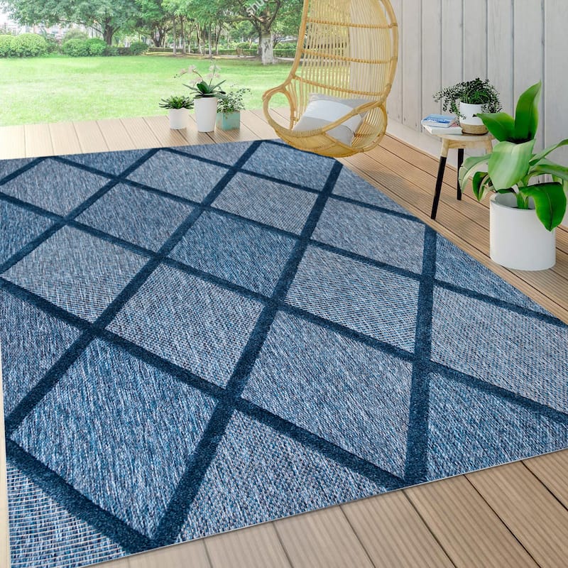 JONATHAN Y Talaia Diamond Trellis Indoor/Outdoor Area Rug