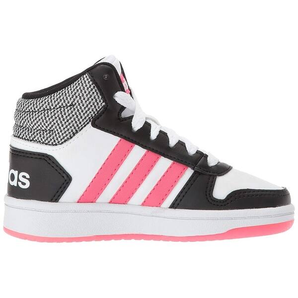 Shop Adidas Children Shoes Hoops Mid 2 01 Overstock 25560026 Black White Red 5