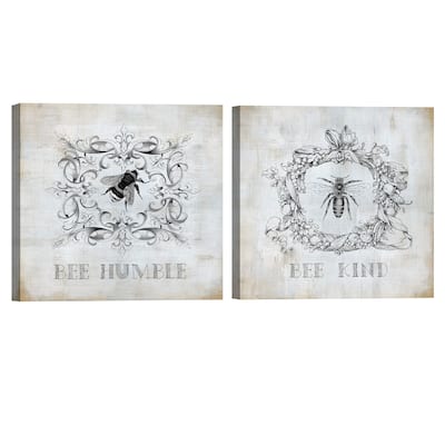 Bee Humble, Kind by Carol Robinson Canvas Art Prints
