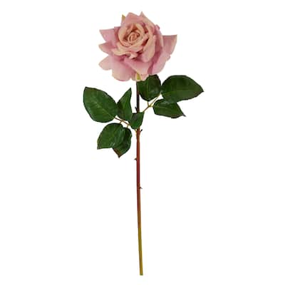 Large Artificial Orchid Flowers 5ft - Set of 2 Silk Stems Home Decor - Lavender - 20