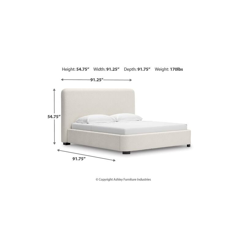 Signature Design by Ashley Whittgate Beige Upholstered Bed