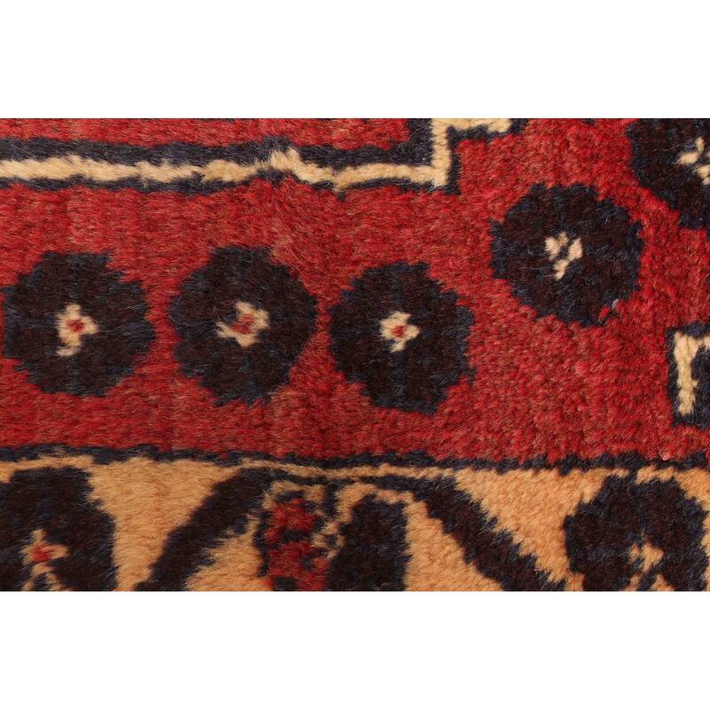 ECARPETGALLERY Hand-knotted Teimani Dark Red Wool Rug - 3'7 x 6'8