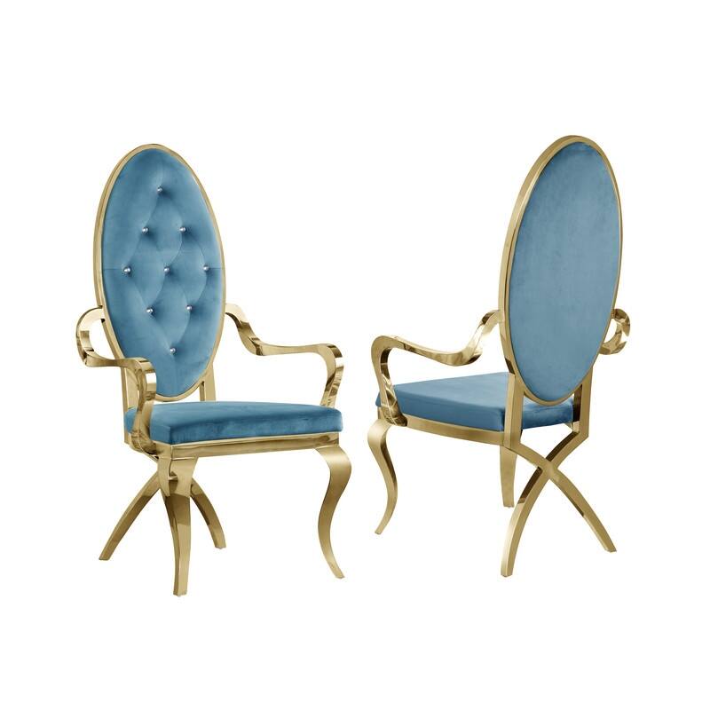 Best Quality Furniture Faux Crystal Arm Chairs