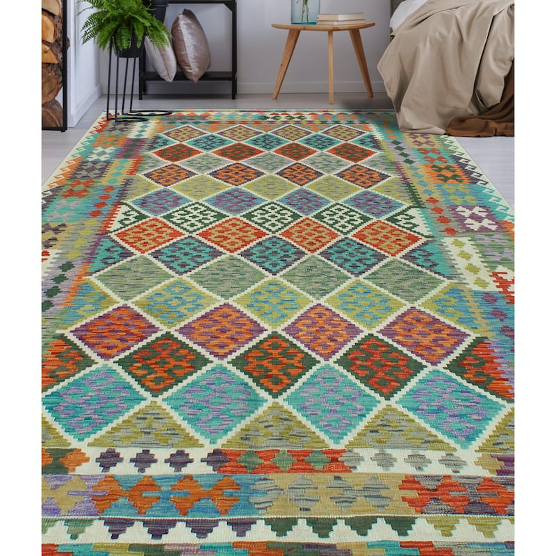 Flatweave Zere Red/Ivory Rug - 6'9" x 10'0"