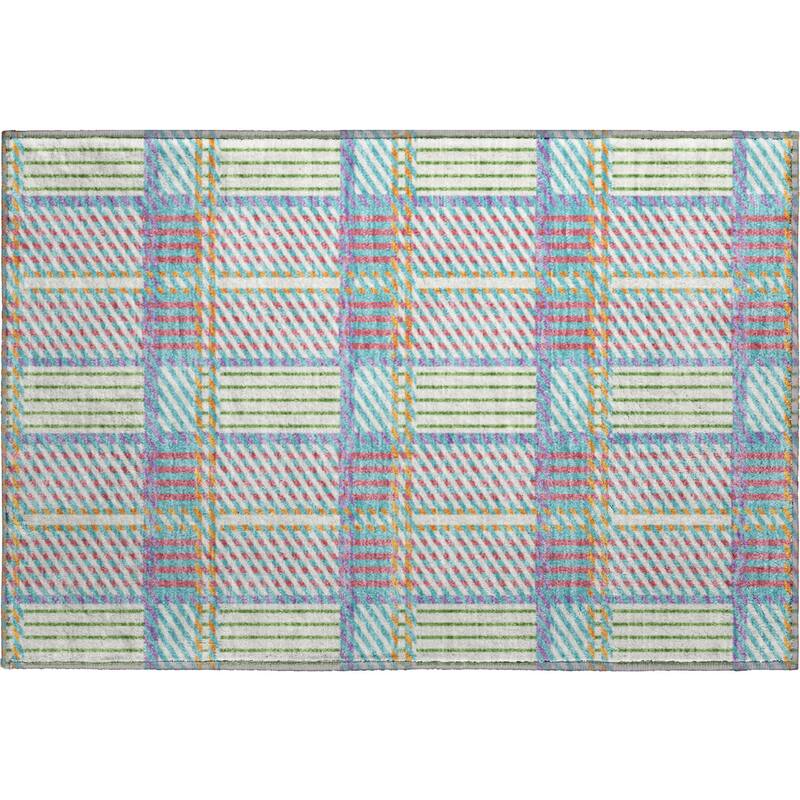 Premium Washable Super Soft Modern Plaid Mayfield Rug