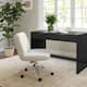 Option Grey White Fabric/Polished Nickel Frame
