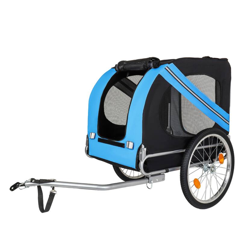 Large Folding Bike Trailer for Dogs, 100LB Capacity All-Terrain Pet Carrier for Cycling, Jogging, Camping & Outdoor Adventures