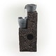 preview thumbnail 10 of 9, Alpine Corporation 42" Tall Outdoor 4 Tier Stone Bowl Fountain with LED Lights