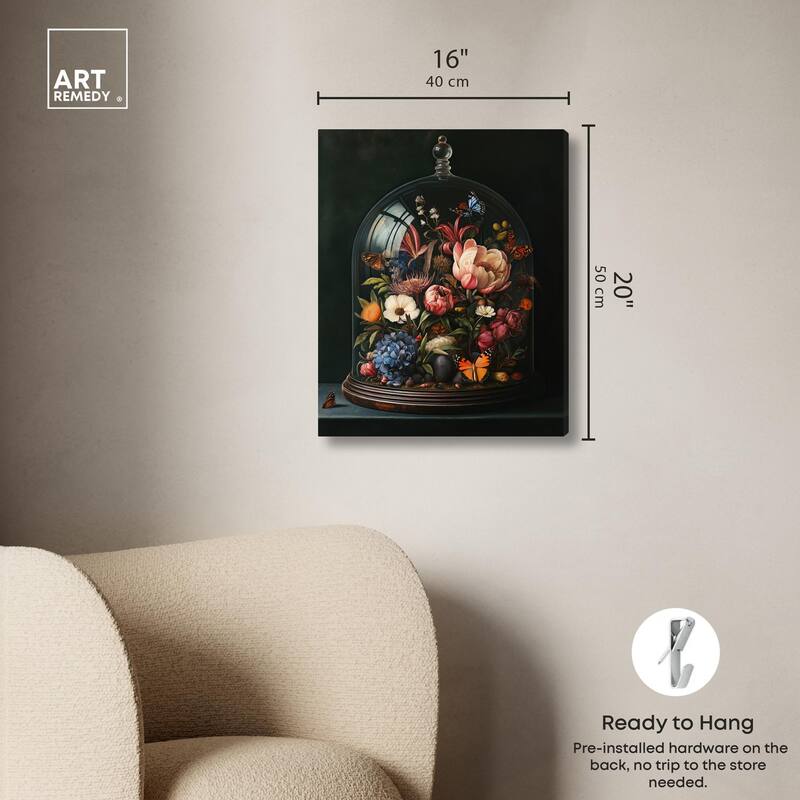 Bell Jar Garden II Canvas by Art Remedy, Gallery Wrapped