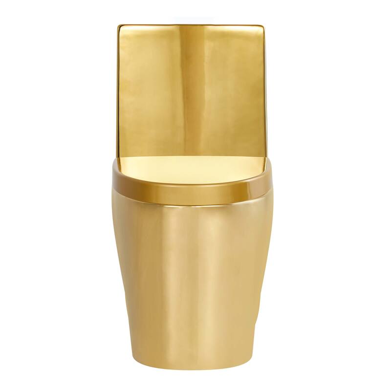 Fine Fixtures Dual-Flush Elongated One-Piece Toilet with High Efficiency Flush