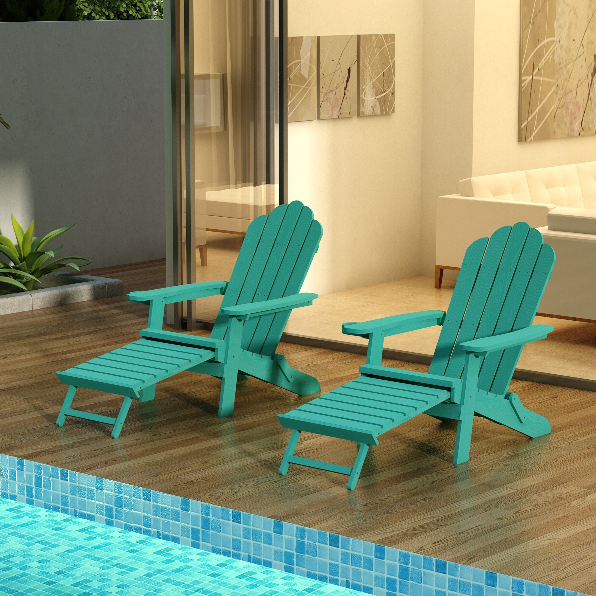 Oversized outdoor clearance chair with ottoman