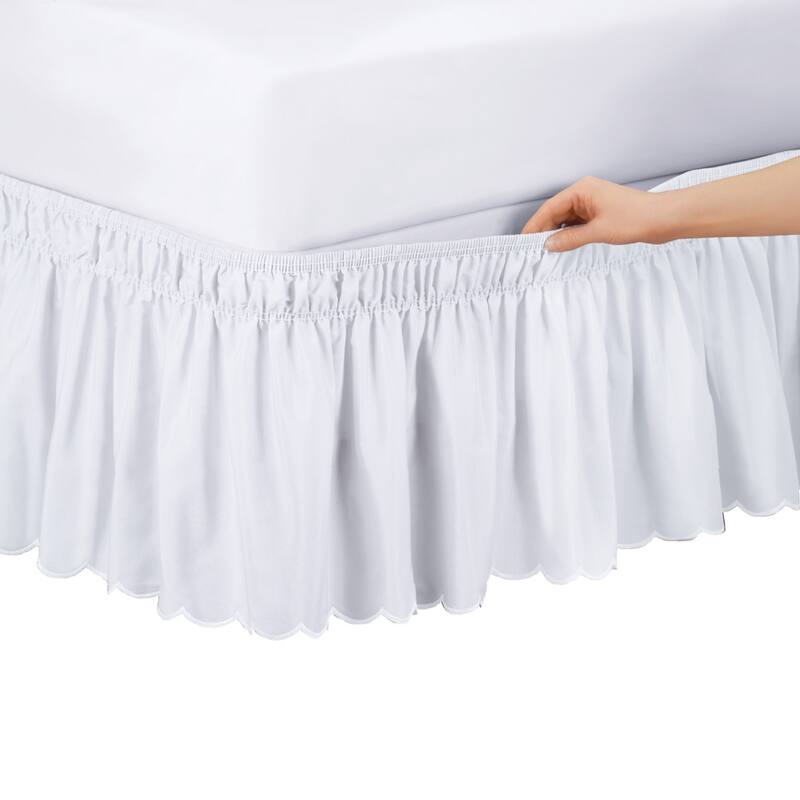 Scalloped Wrap Ruffle Bedskirt