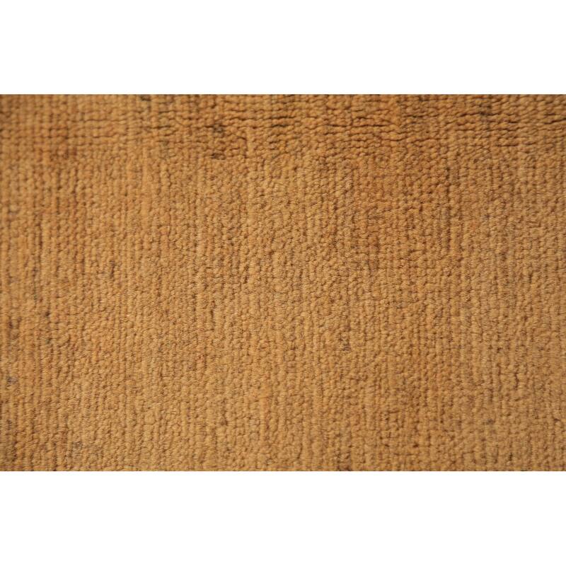 Yellow Gabbeh Oriental Area Rug Hand-Knotted Wool Carpet - 3'11" x 8'0"