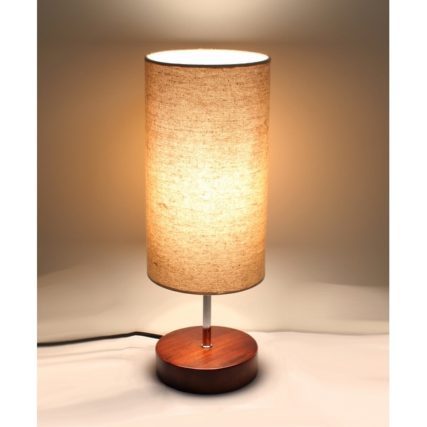 Kanstar Fine Textured Wooden Table Lamp Round Free Shipping Kanstar Fine Textured Wooden Table Lamp Round
