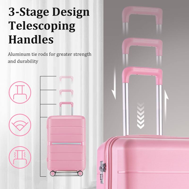 Luggage Sets 4 Piece(14/20/24/28) PP Lightweight & Durable Expandable Suitcase