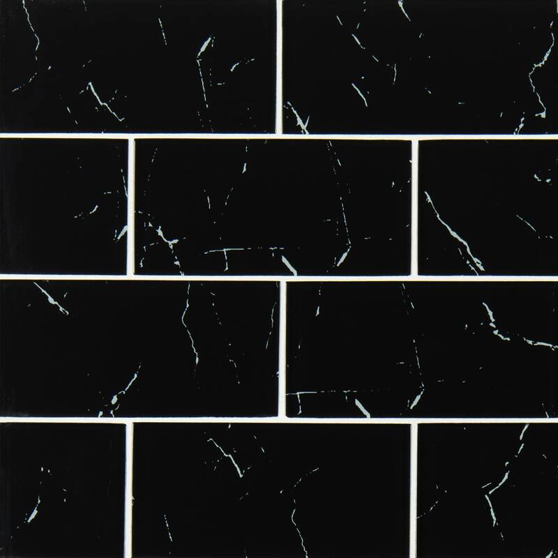 Ackland AKM-G-3X6TL-CA 6" x 12" Glass Solid Wall Tile - Glossy Visual - Kurova - Kurova