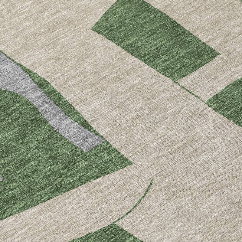 Machine Washable Indoor/ Outdoor Modern Crestone Chantille Rug