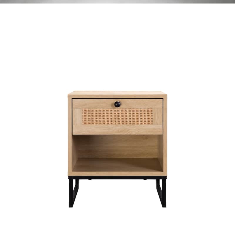 Birch Coastal Modern One Drawer Side Table