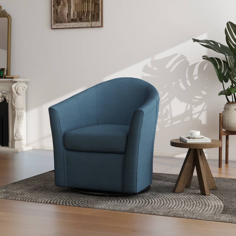 Swivel Accent Chair with Metal Base - 30.7"W x 29.9"H x 27.5"D