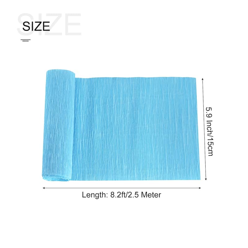 Crepe Paper Roll Crepe Paper Decoration 8.2ft Long 5.9 Inch Wide - Blue