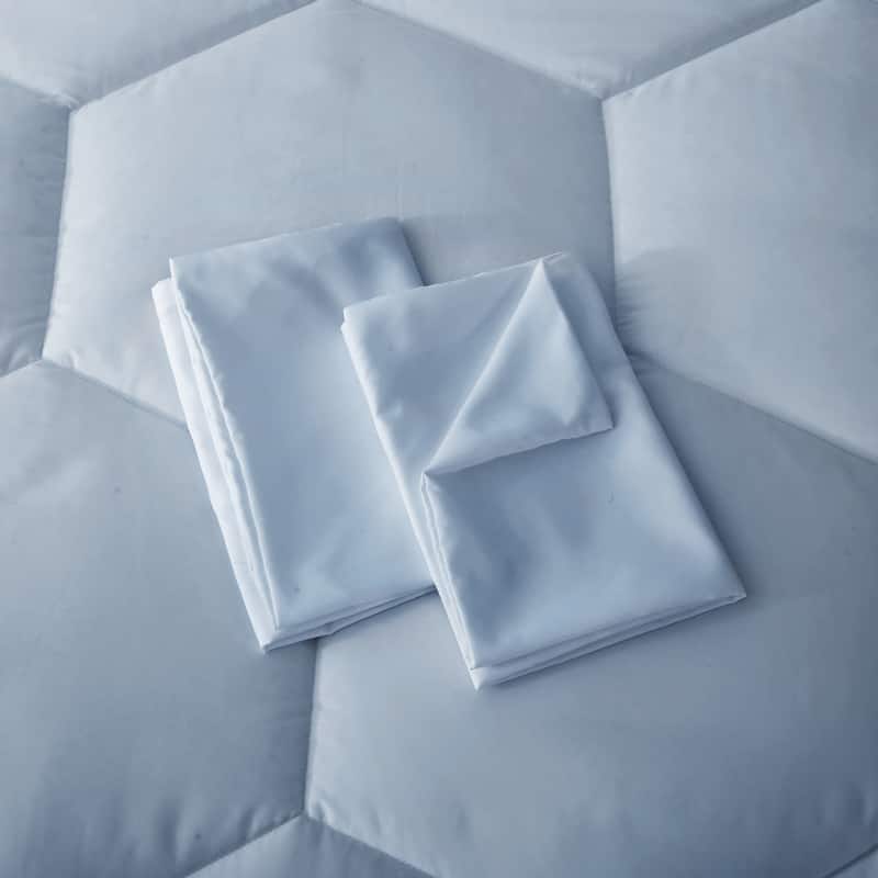 Better Style Home Oversized Microfiber Honeycomb Comforter Sets