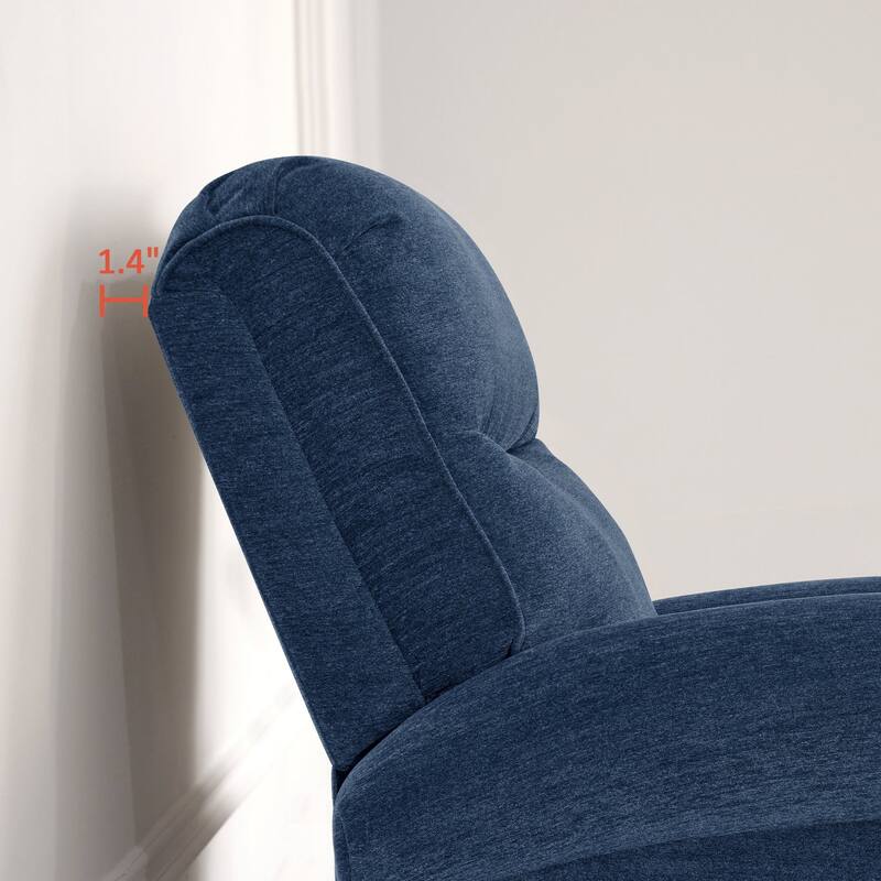 MCombo Power Wall Hugger Recliner Chair for Small Space RV , USB & USB-C Charging Ports, Modern Roll Arm Recliner, Fabric PR630