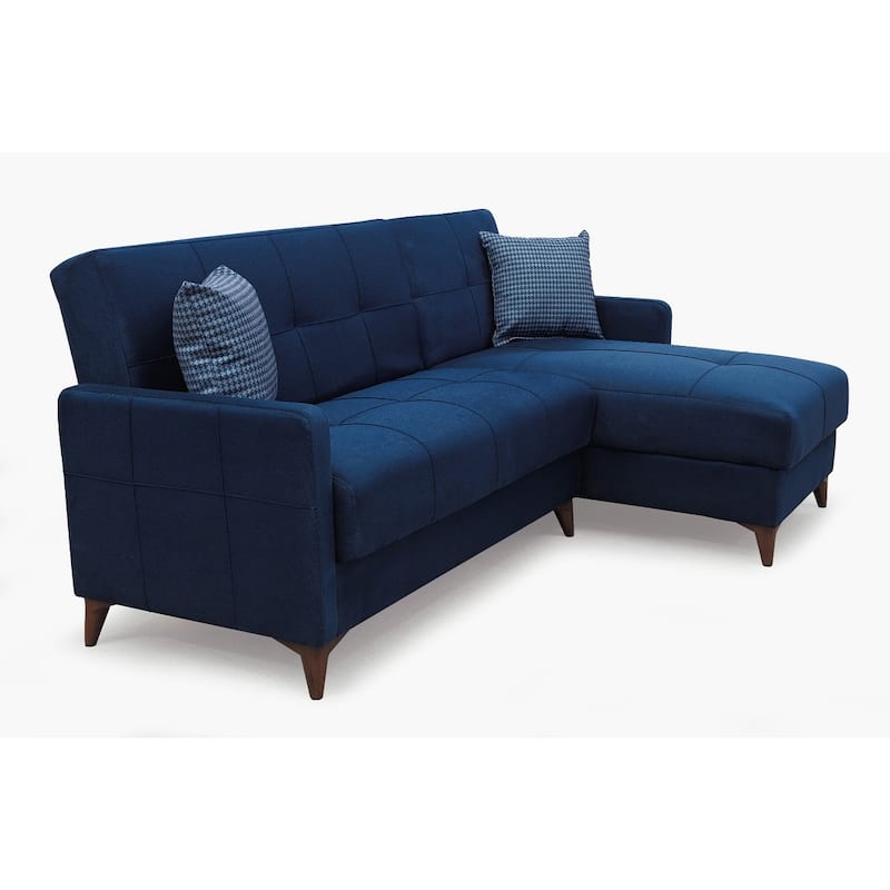 Lolita Fabric Convertible Sleeper Sectional Sofa
