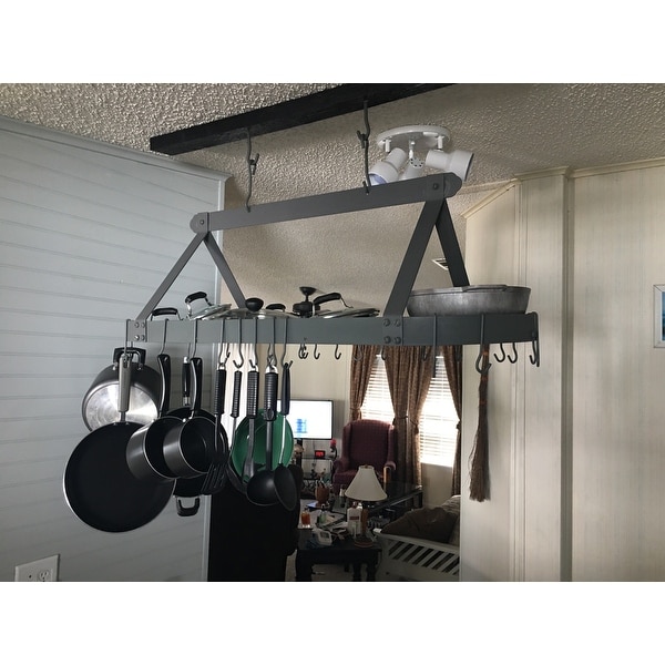 Old Dutch Oval Hanging Pot Rack With Grid 24 Hooks Free Old Dutch Oval Hanging Pot Rack With Grid 24 Hooks Free Shipping Today 3707493