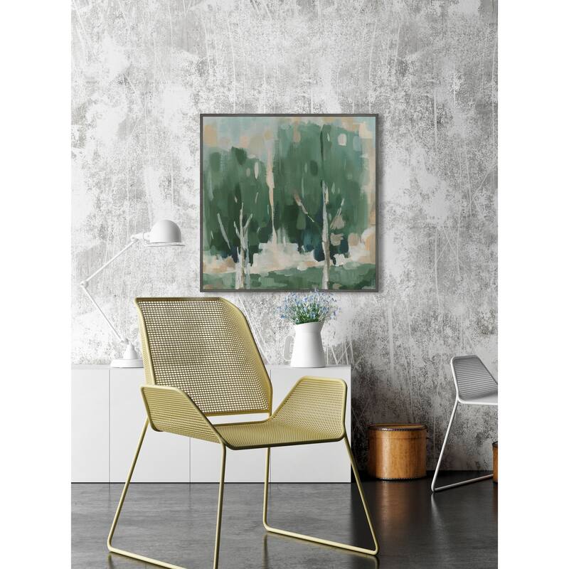 Spring in the Woods Floater Framed Print on Canvas