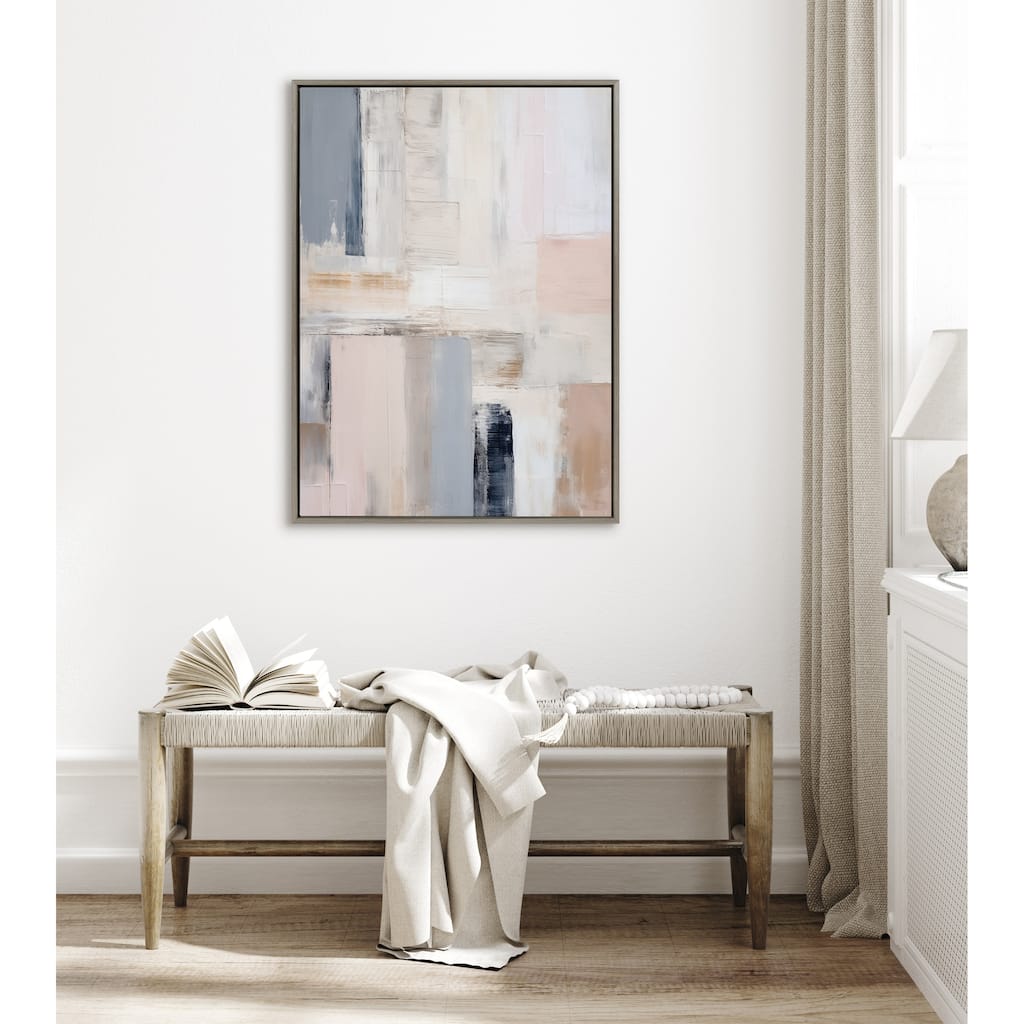 Kate and Laurel Sylvie Rustic Melody Framed Canvas by Amy Lighthall
