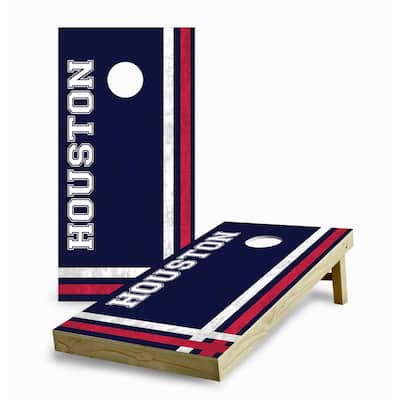 Houston Texans Multi Stripe Cornhole Game (Choose Wraps or Boards)