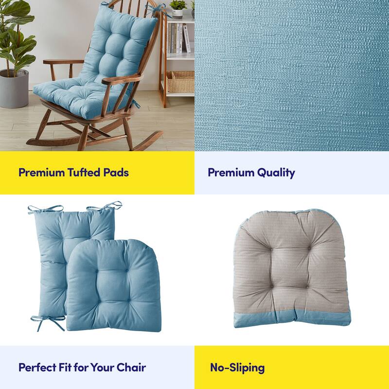 Sweet Home Collection Rocking Chair Cushion Set