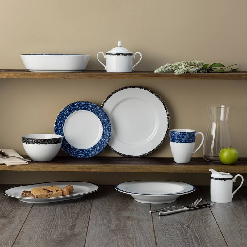 Noritake Rill Set Of 4 Cereals, 6", 29 oz.