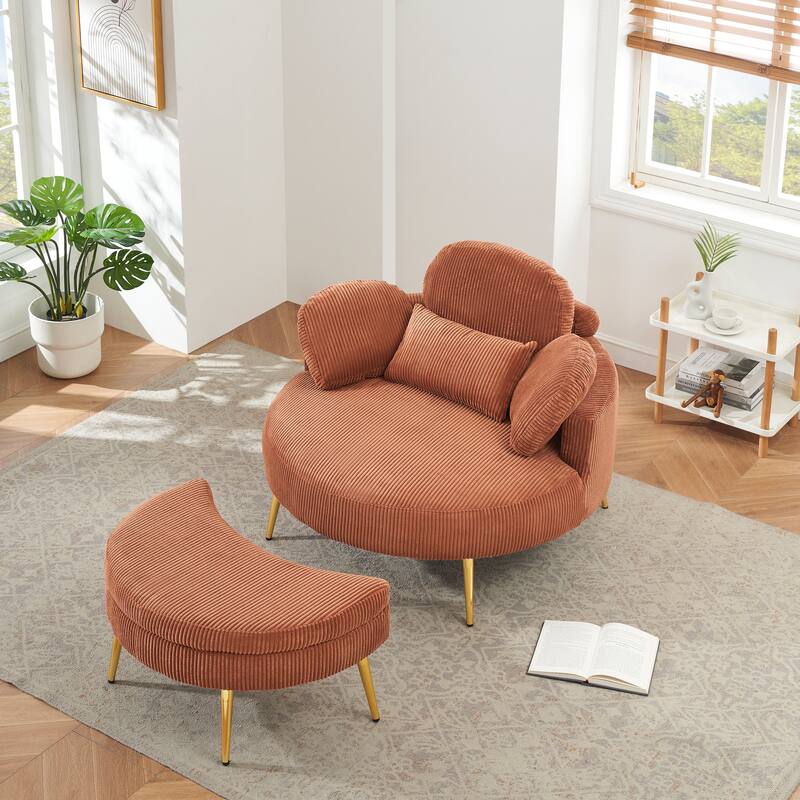61 Inches Comfortable Seat Small Sofa with Small End Table