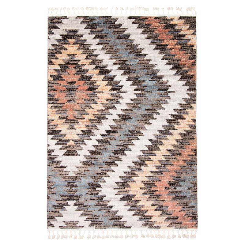 ECARPETGALLERY Kybella Sun Bohemian & Eclectic Rug - Taupe - 7' 10" x 10' 5" - Runner/Rectangle